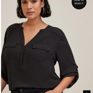 Torrid Harper 3/4 Sleeve Blouse